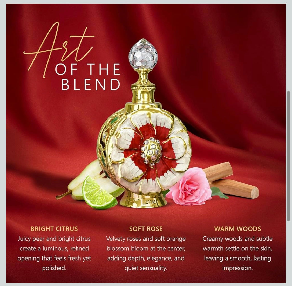 Swiss Arabian Layali Rubis – Arabian Perfume Oil Fragrance with Rose, Pear and Orange Flower – Luxury Products From Dubai – Long Lasting & Addictive Parfum – Arabic Perfume Oil for Women -15ml