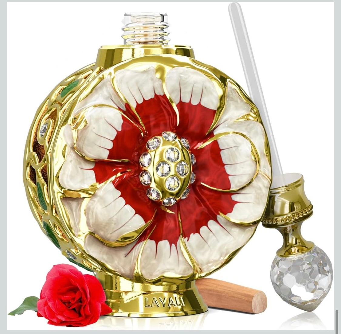 Swiss Arabian Layali Rubis – Arabian Perfume Oil Fragrance with Rose, Pear and Orange Flower – Luxury Products From Dubai – Long Lasting & Addictive Parfum – Arabic Perfume Oil for Women -15ml